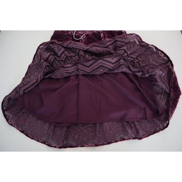 Adelyn Rae F2210D5188 Women Sz M Plum Purple Sasha Velvet Burnout Mini Dress - Picture 10 of 11